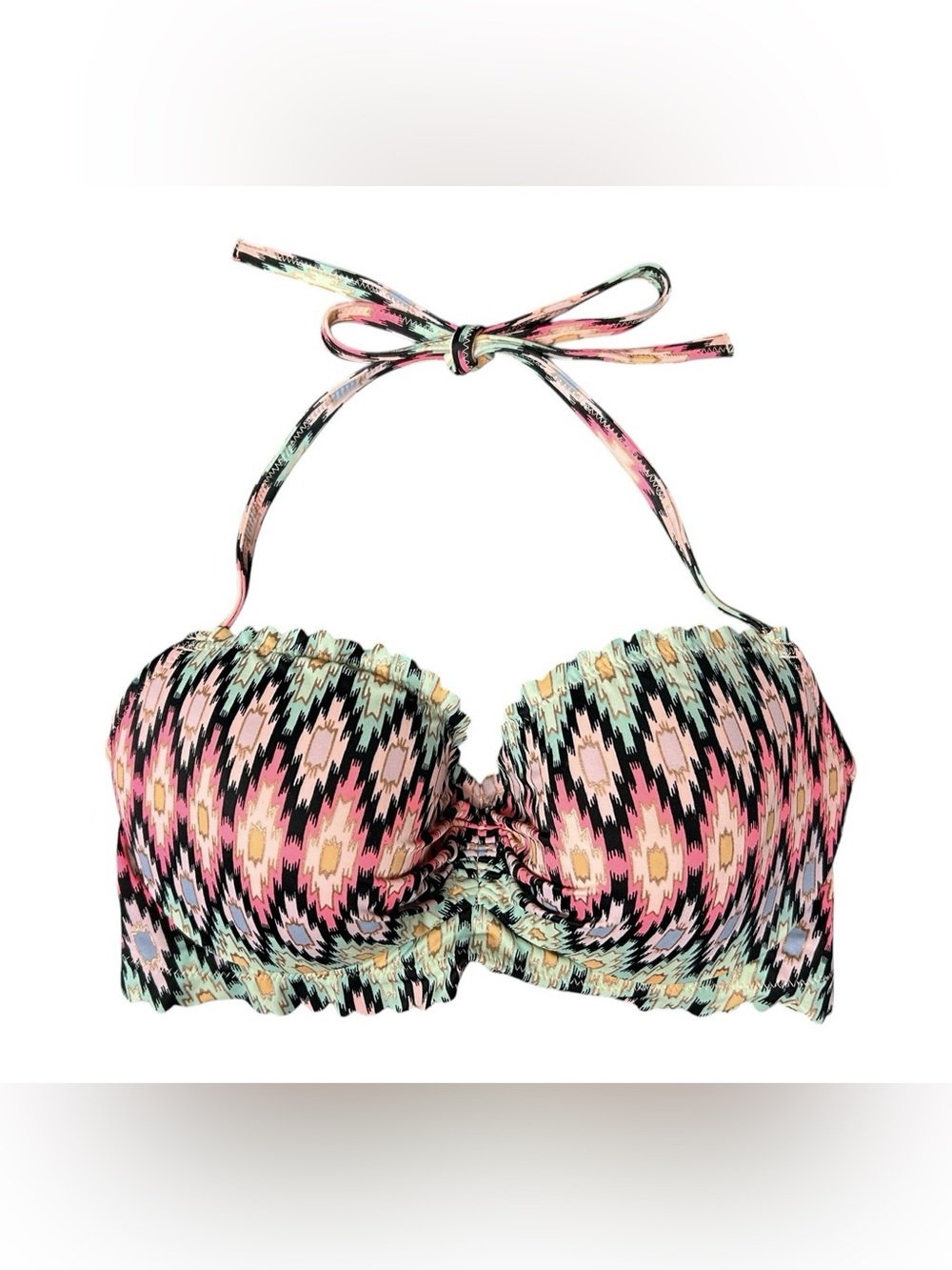 VICTORIA’S SECRET multicolor The Getaway Halter Lightly Lined bikini top 32DD